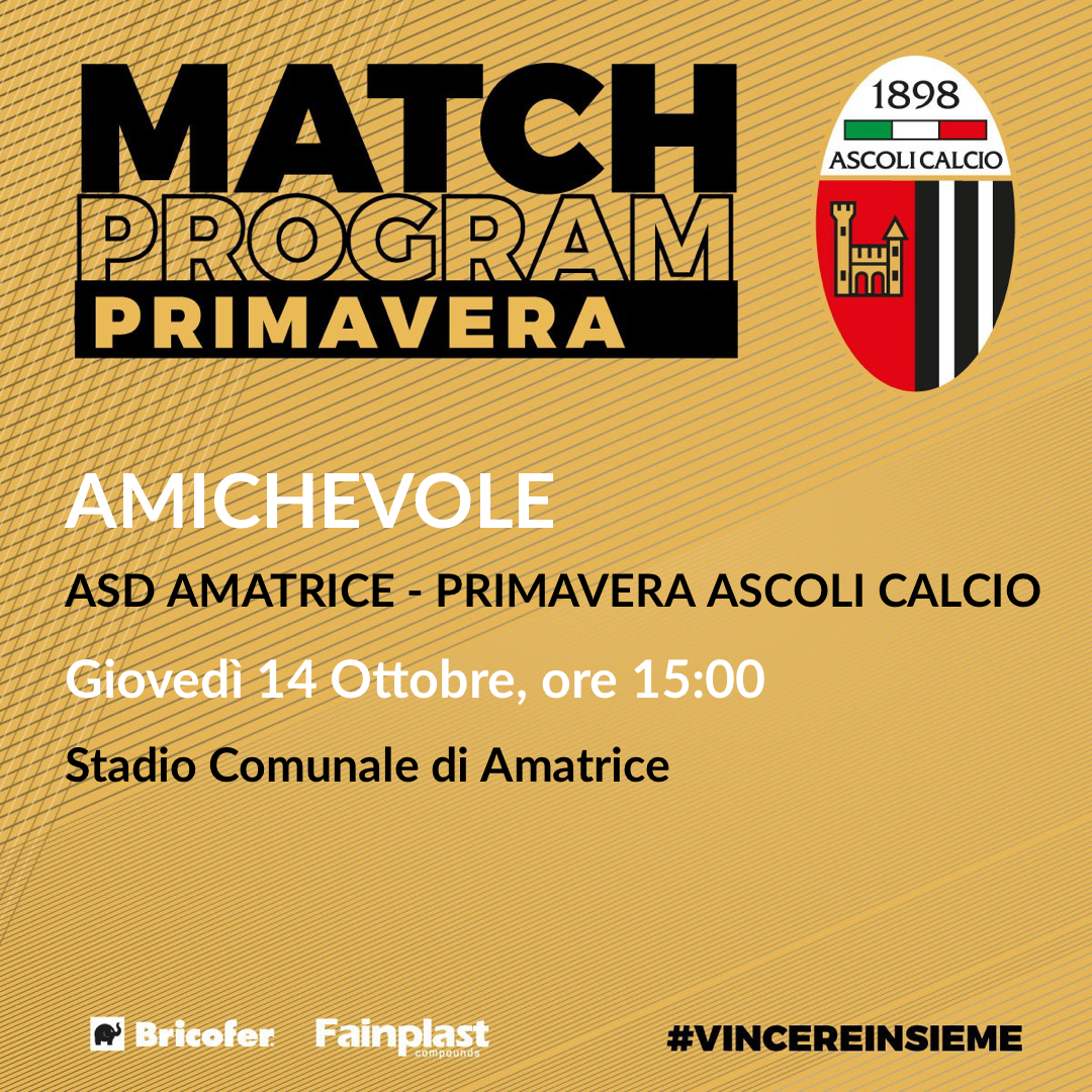 AMICHEVOLE | ASD AMATRICE-PRIMAVERA ASCOLI CALCIO