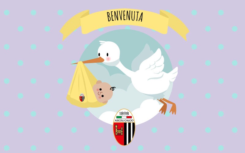 Fiocco rosa in casa bianconera: è nata ad Ascoli Carlotta Eramo.