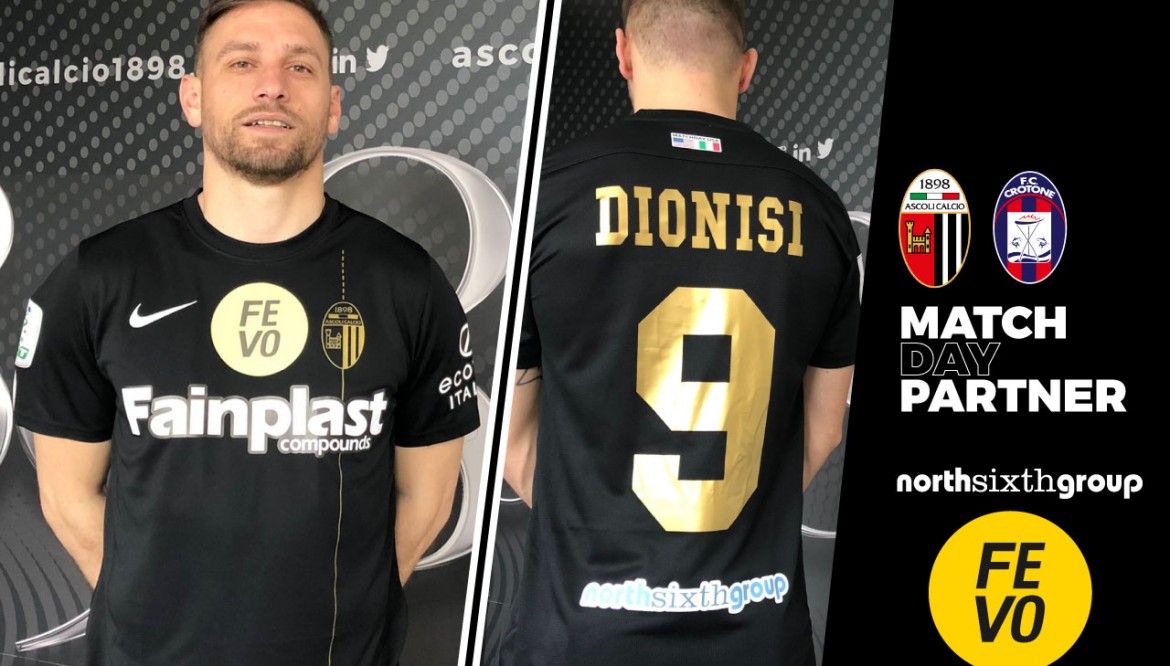 Ascoli-Crotone primo “Matchday U.S.A.”: main sponsor FEVO e back sponsor North Sixth Group  