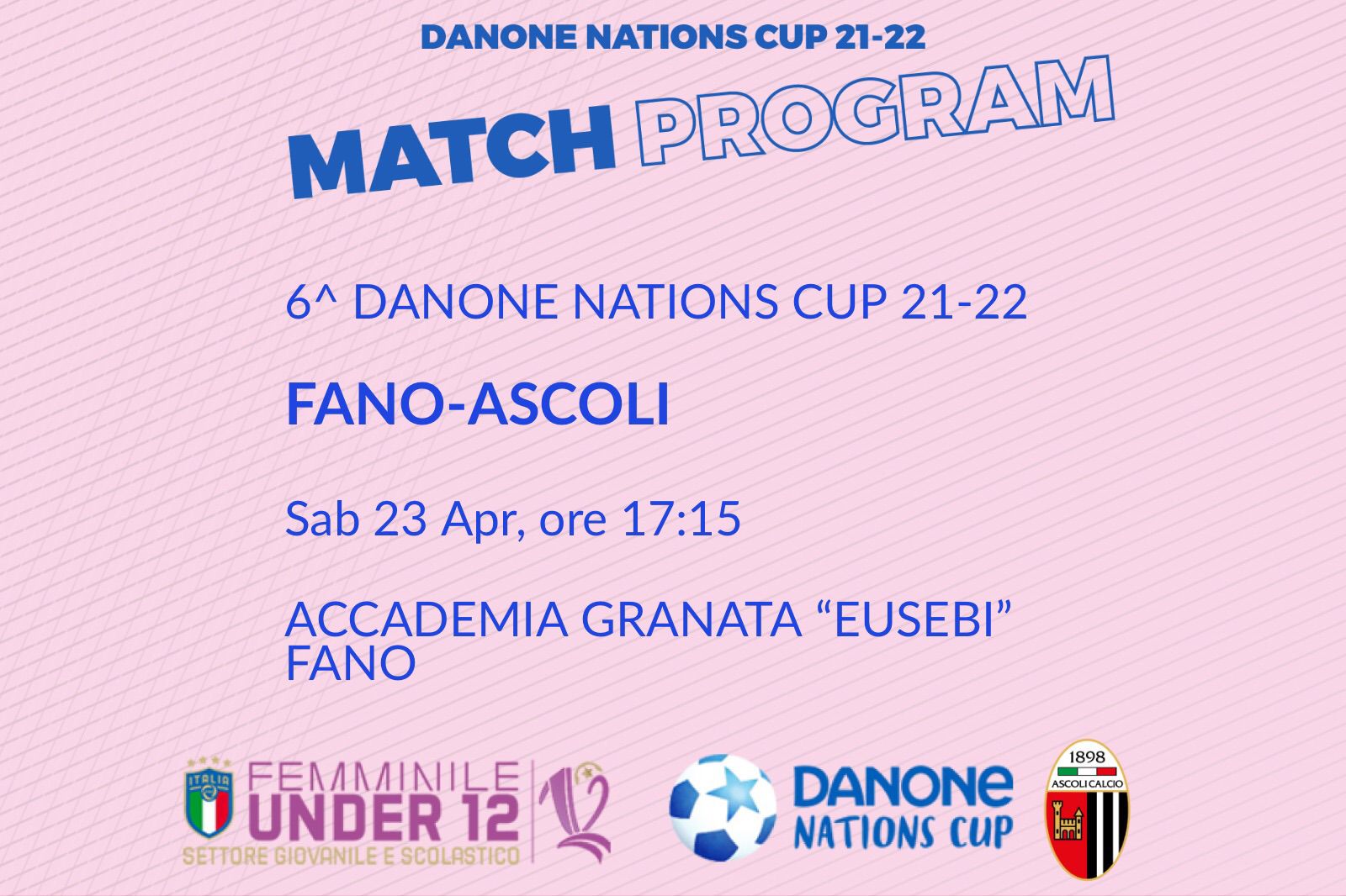 DANONE NATIONS CUP | IL PROGRAMMA DELLA 6^ GIORNATA