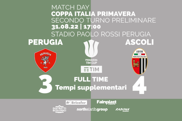 COPPA ITALIA PRIMAVERA | PERUGIA-ASCOLI 3-4 D.T.S.