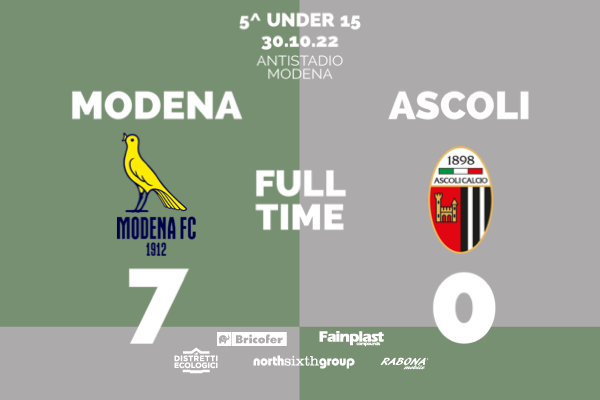 UNDER 15 | MODENA-ASCOLI 7-0