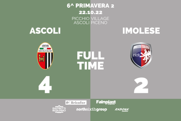 PRIMAVERA 2 | ASCOLI-IMOLESE 4-2