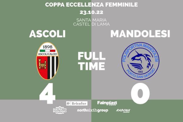 COPPA ECCELLENZA FEMMINILE | ASCOLI-MANDOLESI 4-0