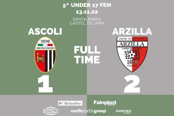 UNDER 17 FEMMINILE | ASCOLI-ARZILLA 1-2