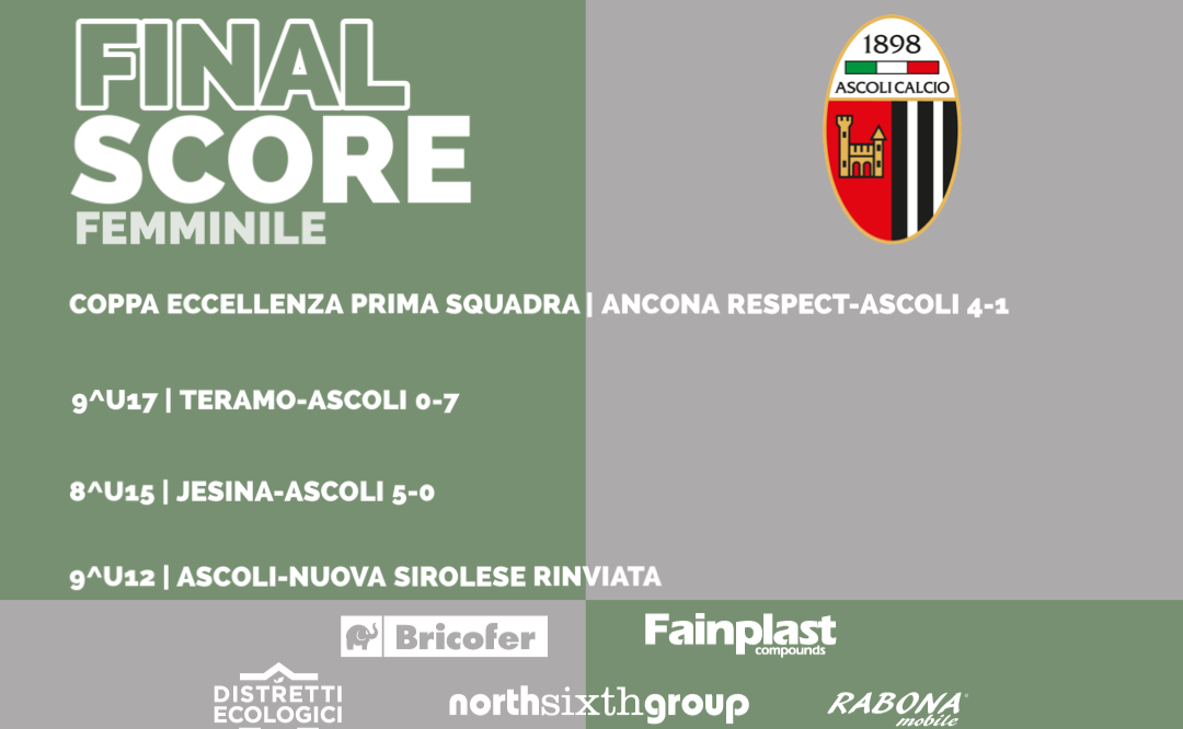 ASCOLI CALCIO FEMMINILE | I RISULTATI DEL WEEKEND