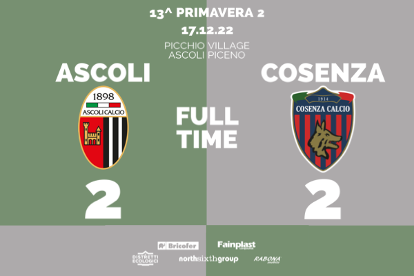 PRIMAVERA 2 | ASCOLI-COSENZA 2-2