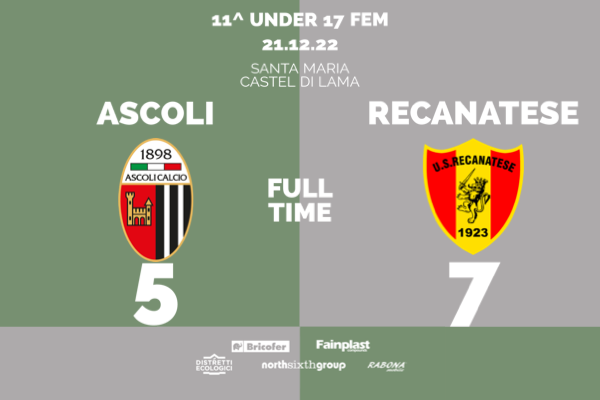 UNDER 17 FEMMINILE | ASCOLI-RECANATESE 5-7