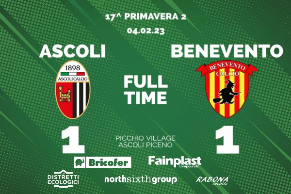 PRIMAVERA 2 | ASCOLI-BENEVENTO 1-1