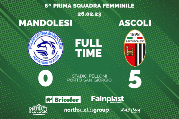 PRIMA SQUADRA FEMMINILE | MANDOLESI-ASCOLI 0-5