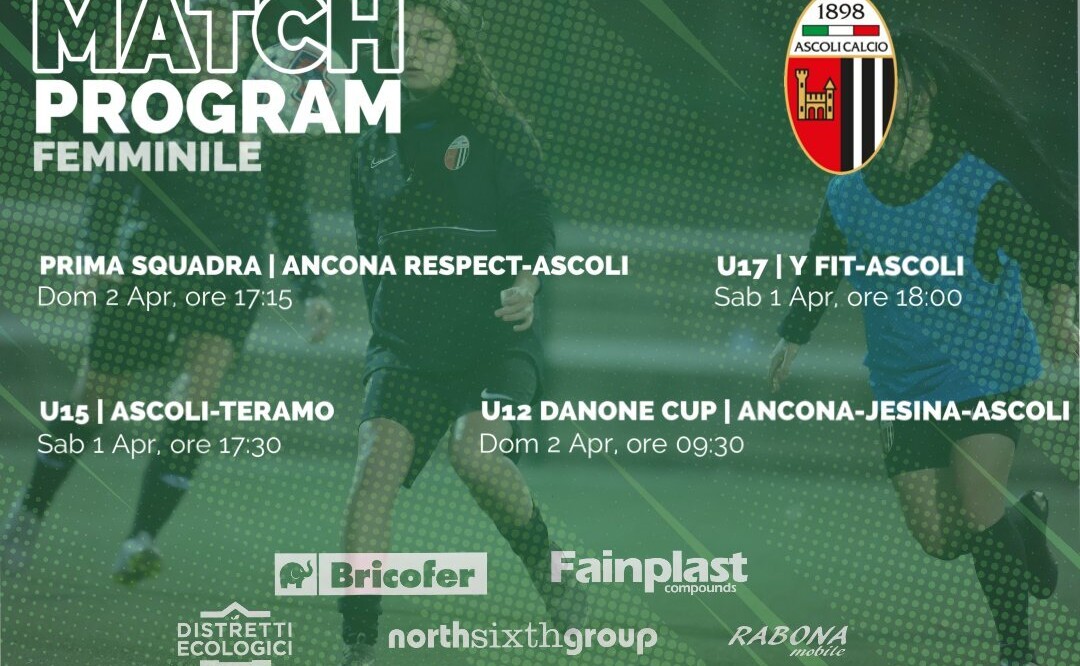 ASCOLI CALCIO FEMMINILE | IL PROGRAMMA DEL WEEKEND