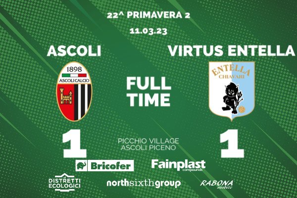 PRIMAVERA 2 | ASCOLI-VIRTUS ENTELLA 1-1