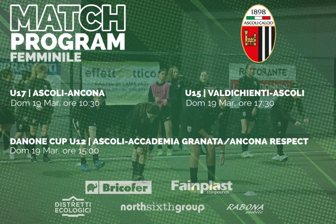 ASCOLI CALCIO FEMMINILE | IL PROGRAMMA DEL WEEKEND