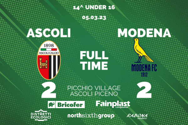 UNDER 16 | ASCOLI-MODENA 2-2