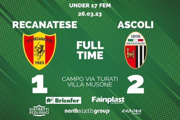 UNDER 17 FEMMINILE | RECANATESE-ASCOLI 1-2