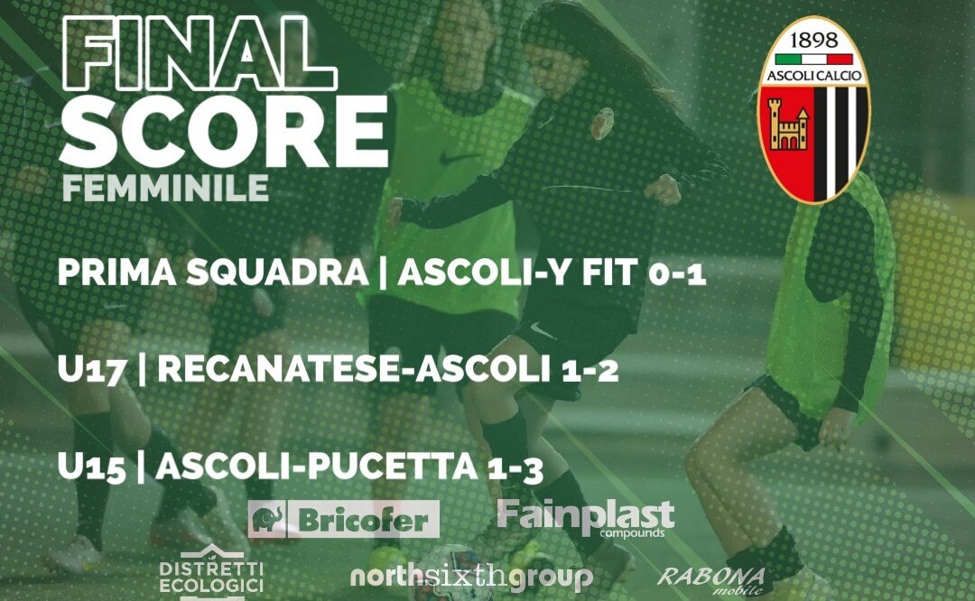 ASCOLI CALCIO FEMMINILE | I RISULTATI DEL WEEKEND