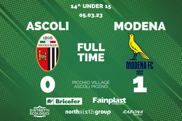 UNDER 15 | ASCOLI-MODENA 0-1