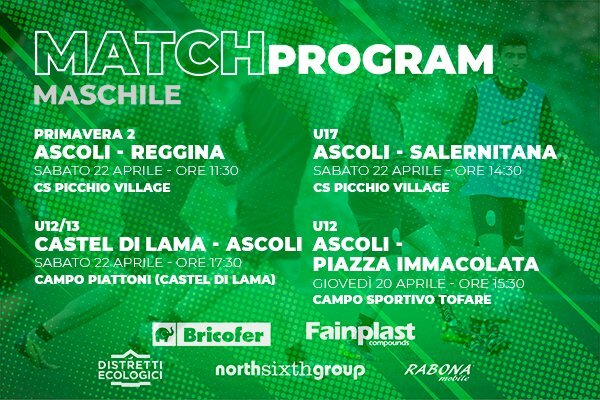 SETTORE GIOVANILE | IL PROGRAMMA DEL WEEKEND