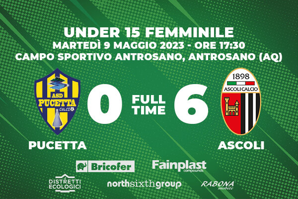 U15 FEMMINILE | PUCETTA-ASCOLI 0-6