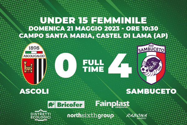 U15 FEMMINILE | ASCOLI-SAMBUCETO 0-4