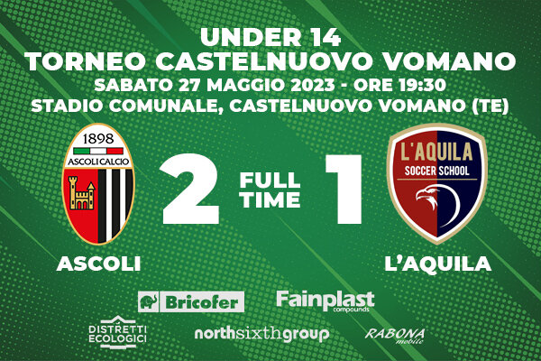 UNDER 14 | TORNEO CASTELNUOVO VOMANO | ASCOLI-L’AQUILA 2-1