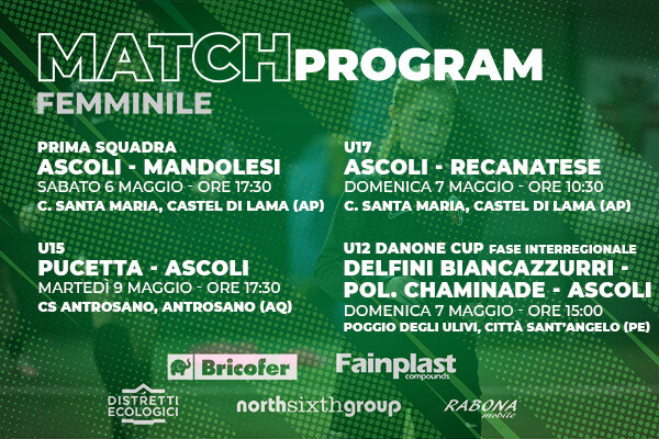 ASCOLI CALCIO FEMMINILE | IL PROGRAMMA DEL WEEKEND