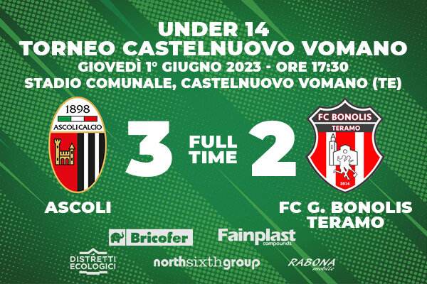 UNDER 14 | TORNEO CASTELNUOVO VOMANO | ASCOLI-BONOLIS TERAMO 3-2
