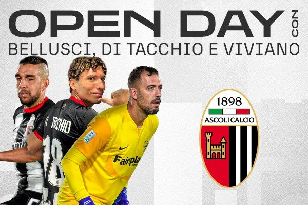 OPEN DAY MASCHILE: Bellusci, Viviano e Di Tacchio il 6 settembre incontrano i giovani calciatori.