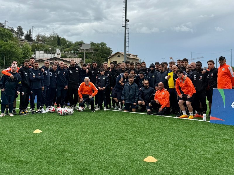 Ascoli Calcio: allenamento a Monterocco coi calciatori di Ascoli for Special.