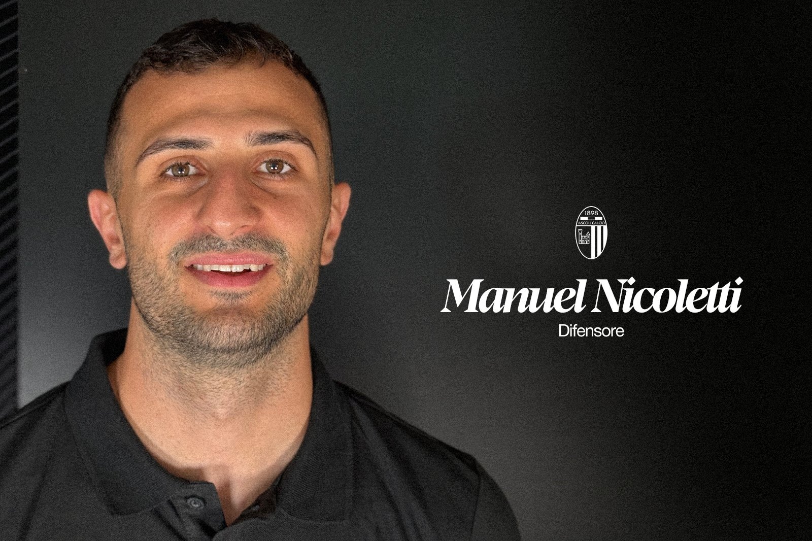 Ascoli Calcio – Manuel Nicoletti nuovo difensore del Picchio.